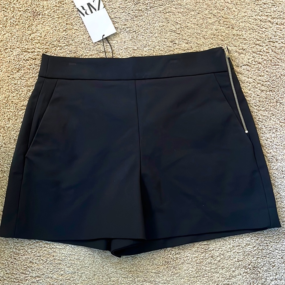 Zara black high waisted shorts
